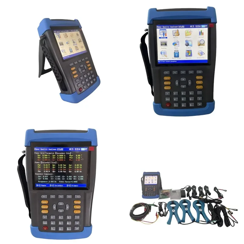 Portable Three Phase Power Quality Analyzer 0-800V 63 Harmonic Analysis Functions with 1 Year Warranty
