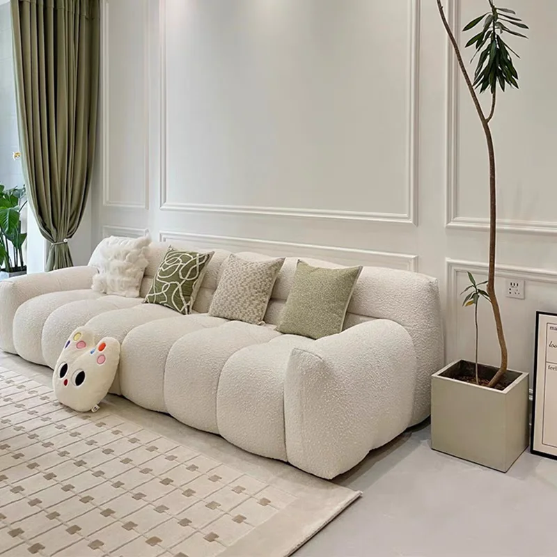 

Classic Modern Living Room Sofa Minimalist Family Comfortable Couch Living Room Sofa Puff Design Divani Da Soggiorno Furnitures