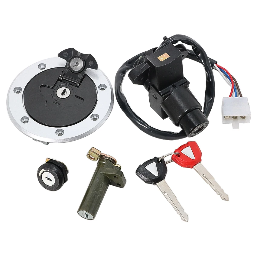 Ignition Key Switch Fuel Gas Cap Seat Lock Kit For Kawasaki ZX1100 GPZ1100 ZZ-R1100 OEM:27045-5013 27005-5102 51049-1091