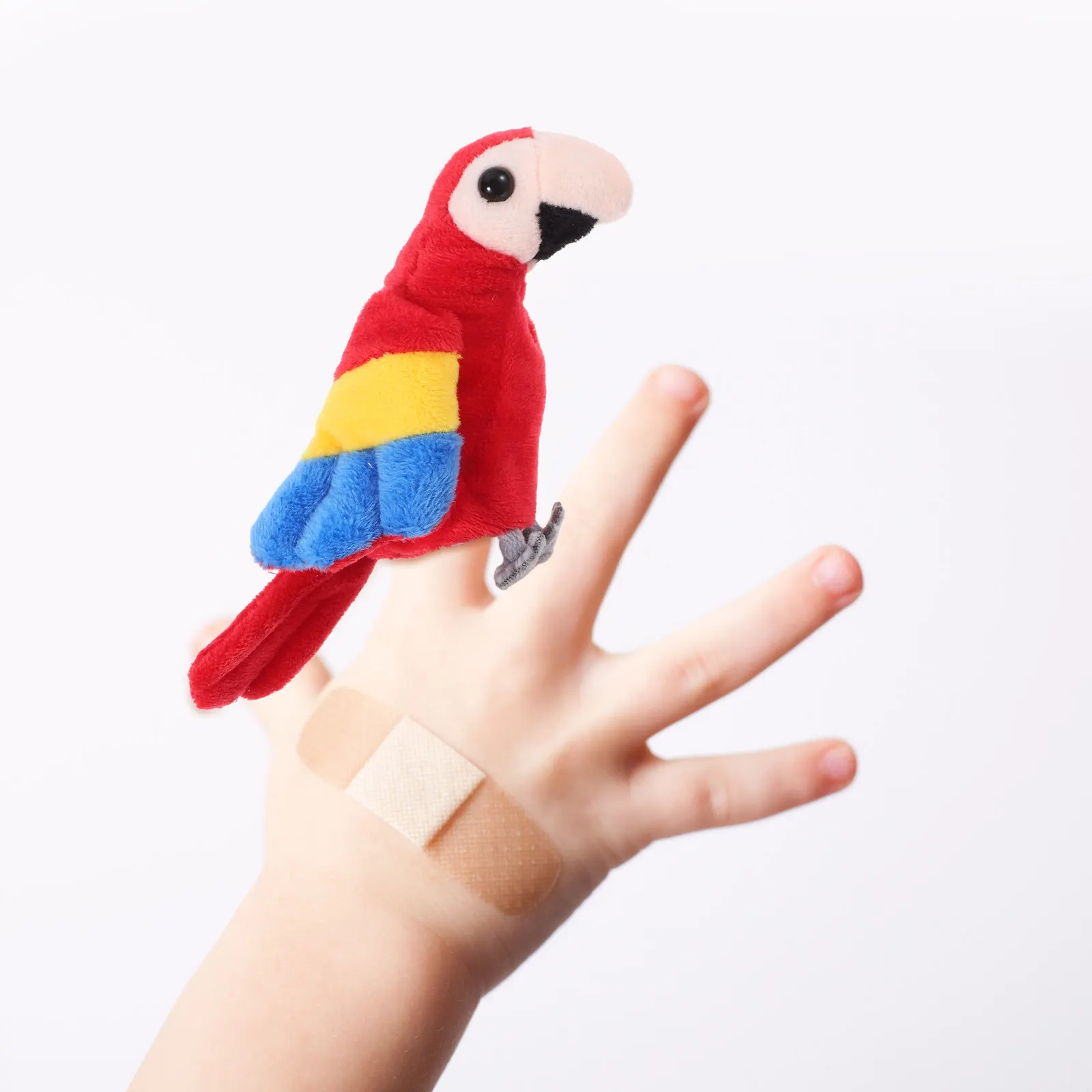 

Миниатюрная кукла-попугай на палец, реалистичная маленькая птичка-кукла для рук, интерактивный реквизит для рассказывания историй, креативная игрушка для ролевых игр и представлений