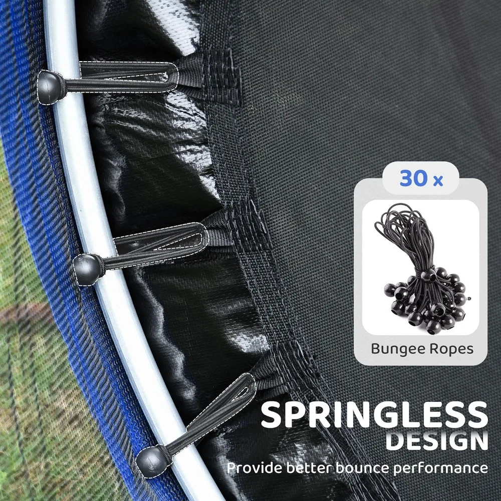 55" Mini Trampoline for Kids 3-6, Indoor/Outdoor with Enclosure Net, Springless Design, Safety Pad, Steel Frame, 99 lbs Capacity view 4