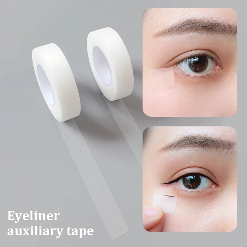 1 rollo de 9m delineador de ojos parche auxiliar cinta protectora de sombra de ojos herramienta de maquillaje de ojos extensión de pestañas