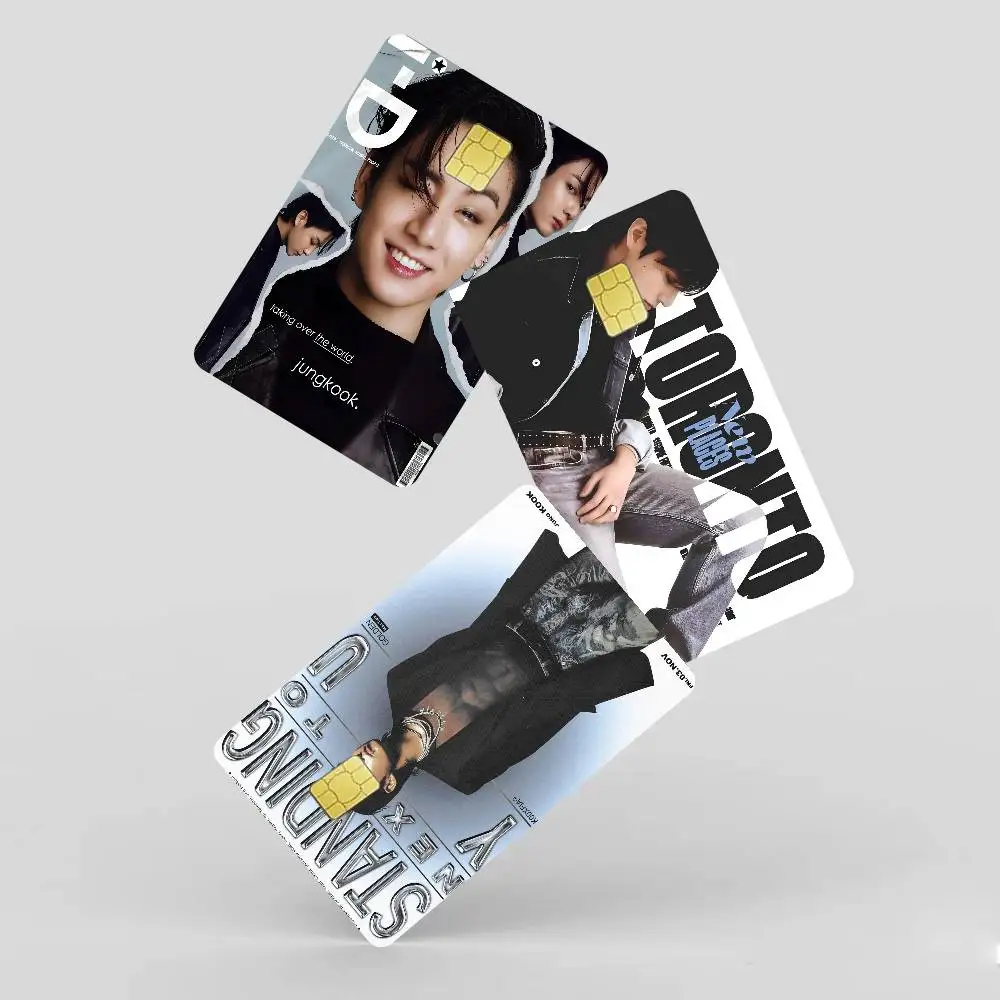 ملصق جلدي لغطاء الفيلم غير اللامع من J-Jung K-Kook لبطاقة الخصم البنكية وبطاقة الحافلة