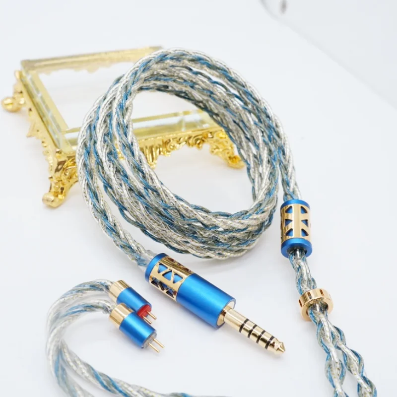 

XINHS C02 8-Core Gold Foil Wire+Jade Green Silver Plated Headphone Upgrade Cable
