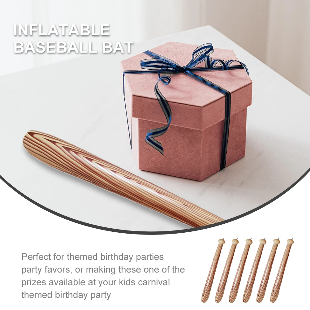 6 Pcs Inflatable Baseball Bat Play Soft Toss Cartoon Boy Gifts Toy Sports Child