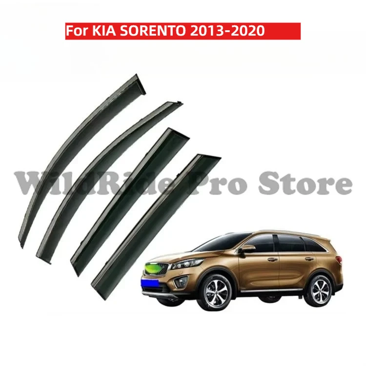 

For KIA SORENTO 2013-2020 Injection Deflector PC+STAINLESS STEEL Car Accessories Wind Deflectors