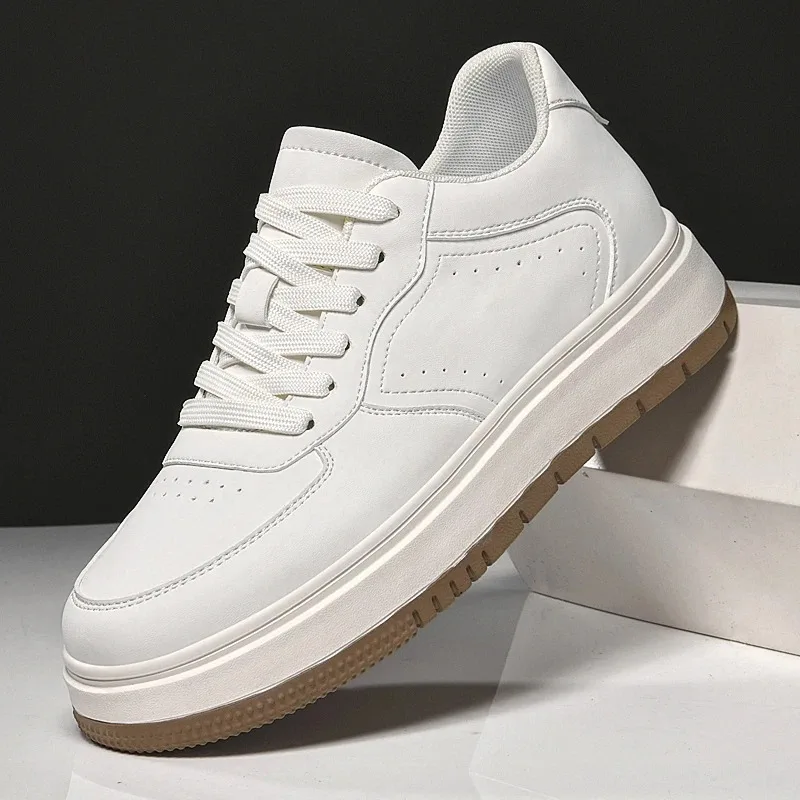 

2026 New Men's Height-increasing Shoes,Beige and Black Height-increasing Shoes, Men's Casual, Fashionable and Sporty, Size 37-44