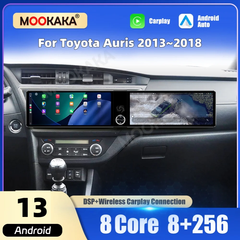 

For Toyota Auris 2013~2018 Qualcomm Android Car Stereo Wireless Carplay Android Auto GPS Navigation 12.3" HD Touch Scree WiFi