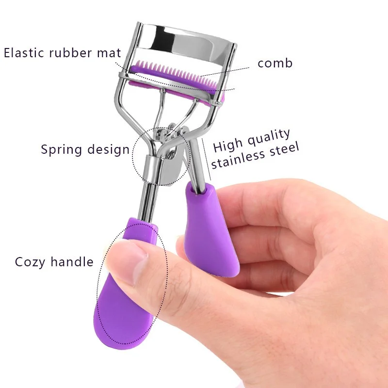 Modelador de cílios portátil de aço inoxidável, ferramentas de beleza com elevador natural, clipe de ondulação de cílios postiços, ferramentas e acessórios de maquiagem cosmética