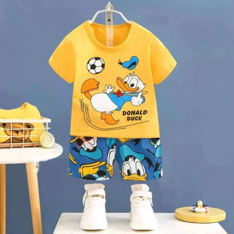 New arrive Mickey mouse Baby Kids Sport Clothing Disney Clothes Sets for Boys Costumes summer Cotton Baby Clothes 0 -3Years Old