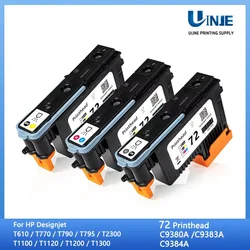 For HP 72 Printhead Set C9380A C9383A C9384A HP72 Print Head For HP 72 Designjet T1100 T1120 T1200 T1300 T610 T770 T790 T795
