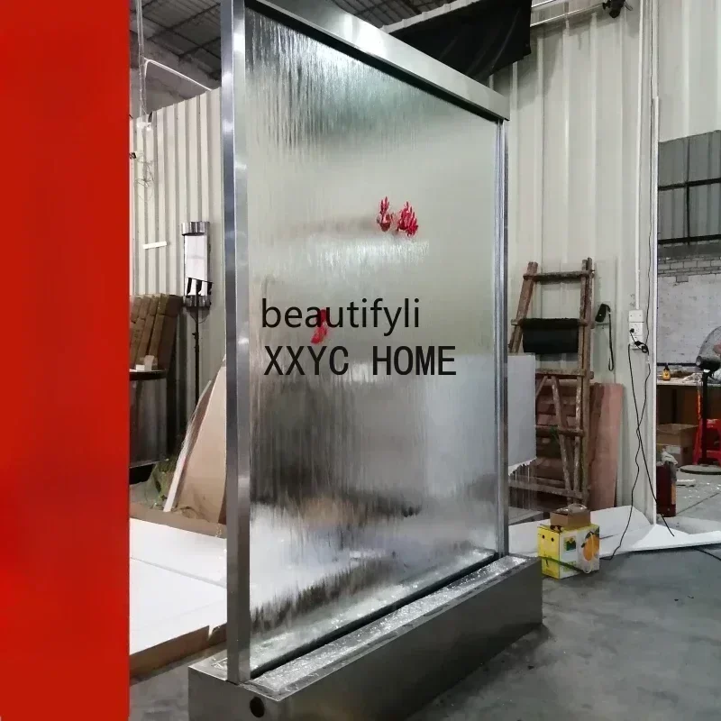 

Стеклянная водная стена, входная перегородка, водяная занавеска, фонтан, светильник, внутренний двор, пейзаж, водная занавеска, настенный экран