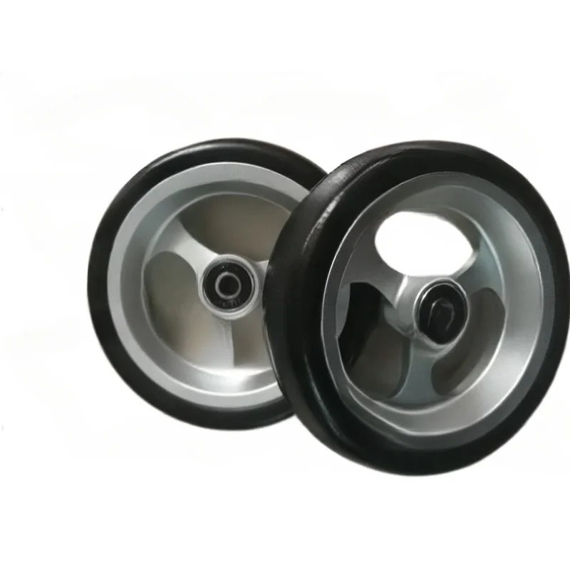 

Aluminum Alloy Soft Rubber Small Wheels Sports Wheelchair Accessories 5 * 1.5 Inch