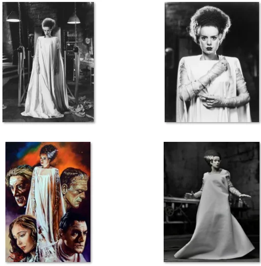 

8style Choose Bride Of Frankenstein Movie Posters Prints Wall, Art Silk Picture Painting For Living Room Decor