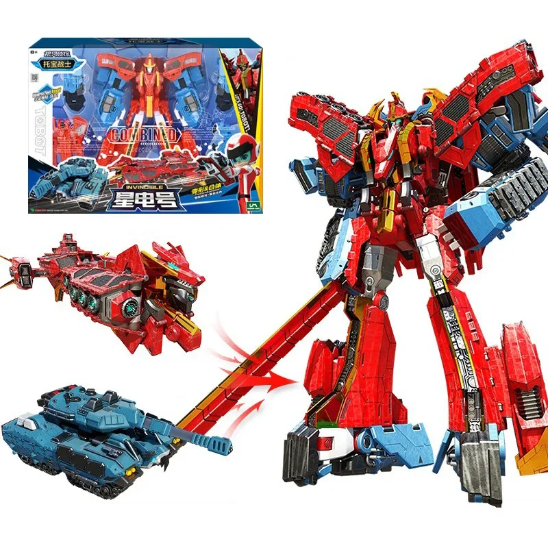 

2 IN 1 Galaxy Detectives Tobot Transformation Robot to Car Toy Korea Cartoon Brothers Anime Tobot Deformation Car Tank Toys gift