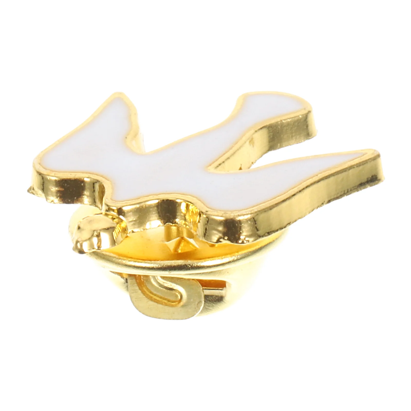 Lapel Pins Brooch Enamel Gilded Dove for Accessories Gold Plated White Christian