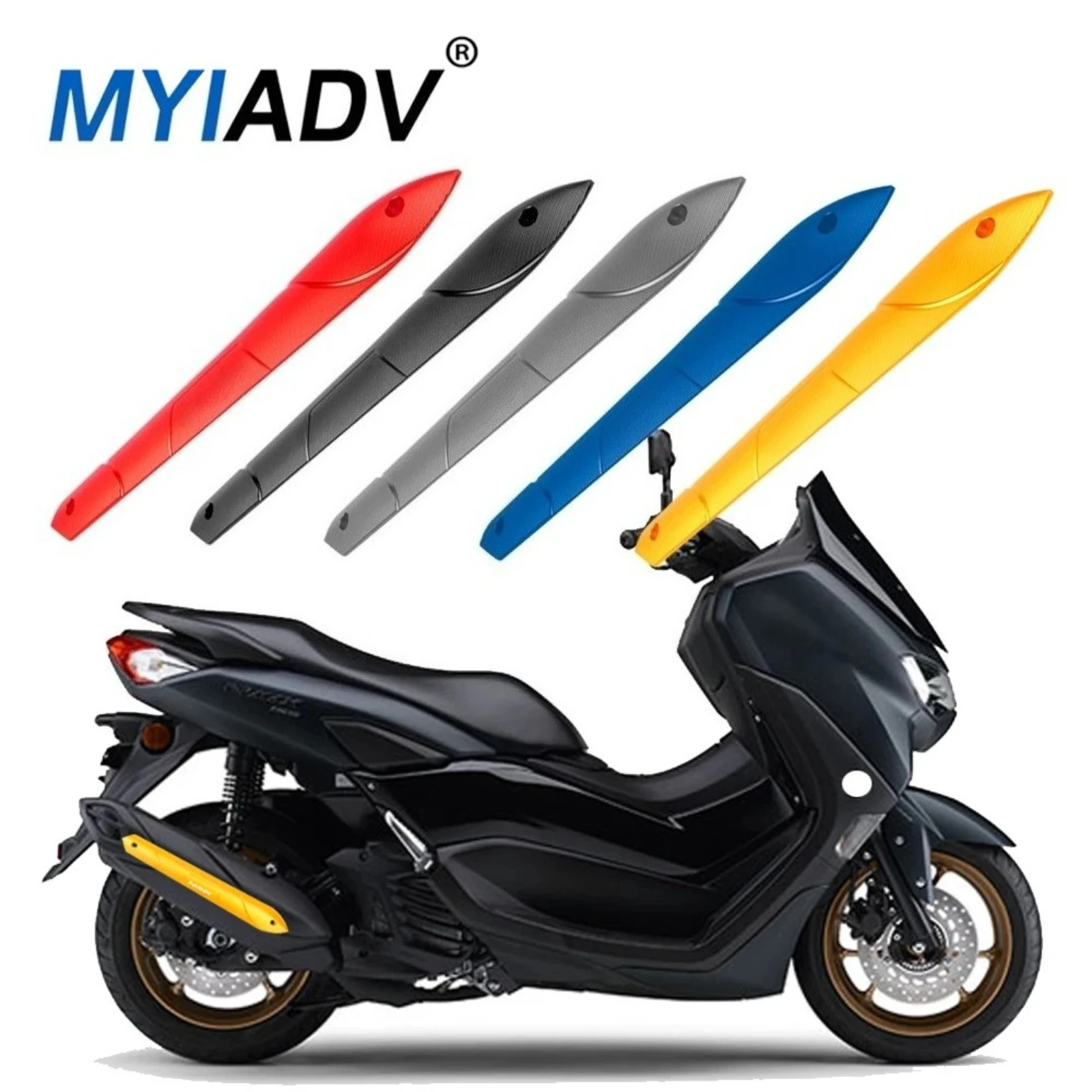 Motorcycle Exhaust Pipe Trim Edge Strip For Yamaha NMAX125 NMAX155 NMAX160 NMAX N-MAX TURBO/NEO NVX155 Aerox155 Decorative Cover