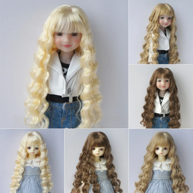 

1/8 1/6 1/4 1/3 JD853 Instant noodle roll ion perm Yaki wave BJD wig with top skin technics OB11 YOSD MSD SD DOD Blythe Hair