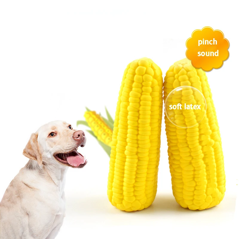 Latex Corn shape Puppy Dogs Toy  Squeak Toys Pet Supplies Training Playing Chewing Dog Toys For Small Dogs Pet Toys