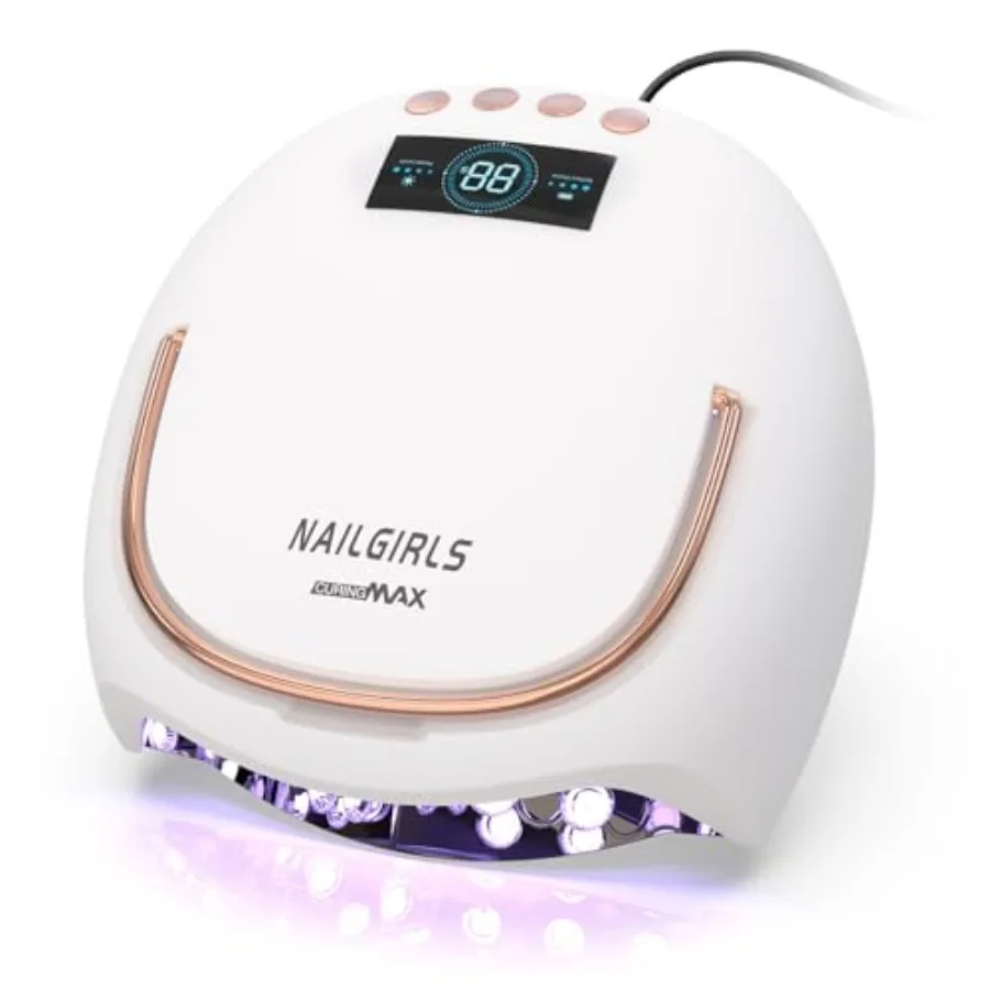 80W UV LED Nail Lamp, Auto-Sensor LCD Display, UV Light for Gel Nails with 4 Timers Flash Cure for Gel Polish, Professional Nai