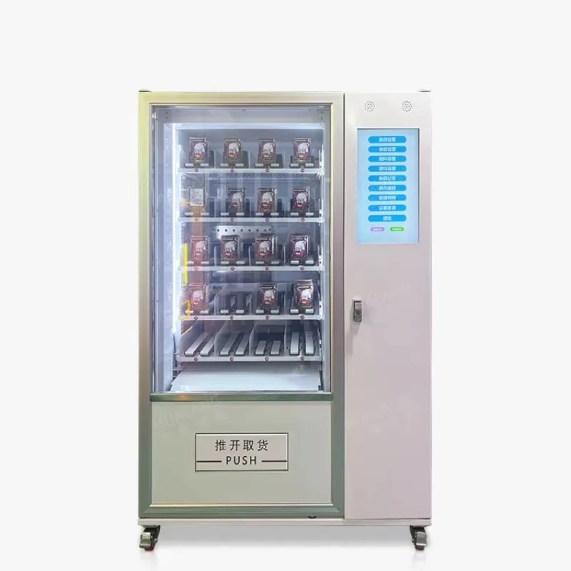 

FOODLINE Customized Brand Customized Conveyor Belt Operated Maquina Expendedora 4-25℃ Smart Fridge Vending Machine for Sale