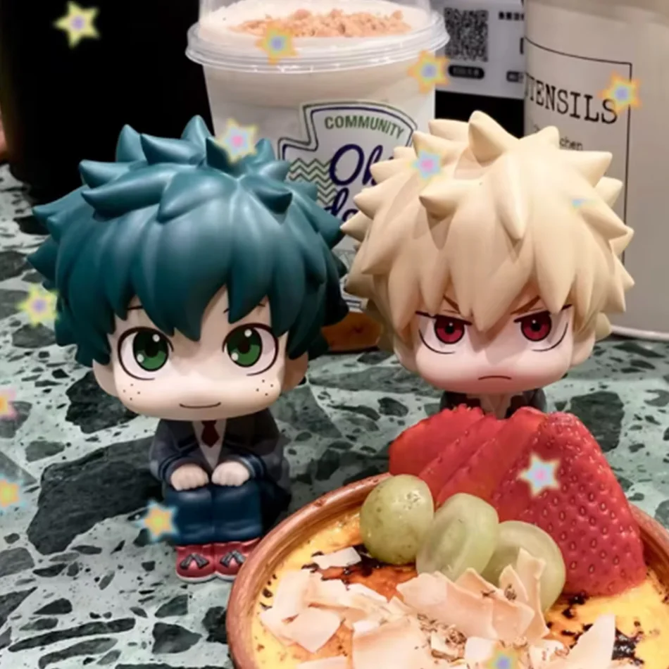 Anime Nendoroid Figures Collectible Model Toys Bakugou Katsuki Midoriya Izuku Todoroki Shoto Toga Himiko for Kids Car Play view 4