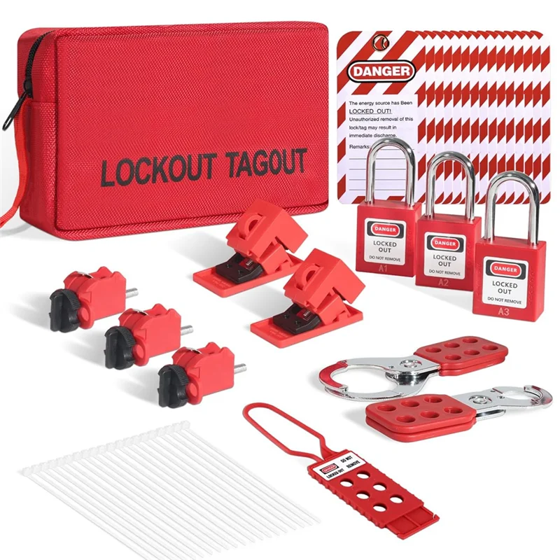 AS95-Kit etichetta di blocco Kit etichetta di blocco industriale elettrico elettrico, kit etichetta di blocco