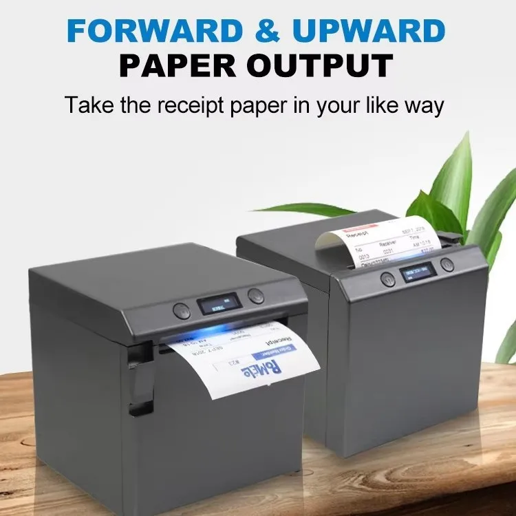 80MM Thermal Bill Printer Hotel Back Kitchen Front Desk Kitchen Catering Bluetooth WIFI Small Ticket Machine Factory Direct Sale