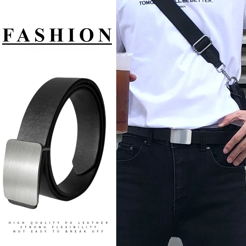 Stylish Business-Casual Minimalist and Versatile Trendy Pants Belt Korean-Style Casual Student-Friendly Unique Men’s Belt