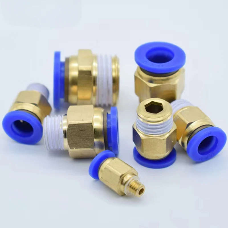 Pneumatic Air Connector Fitting PC/PCF/SL/PB/PX/PL 10mm 12mm 14mm 16 Thread M5 3/4"  1 2 way Hose Fittings Pipe Quick Connectors