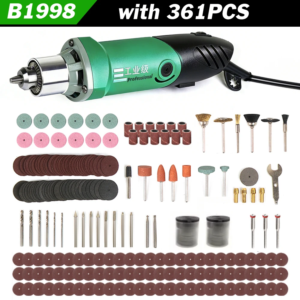 480W Mini Elektrische Slijpmachine Graveermachine Polijstmachine Houtbewerking Rotatiegereedschapset met variabele snelheid voor Dremel Mini Boormachine