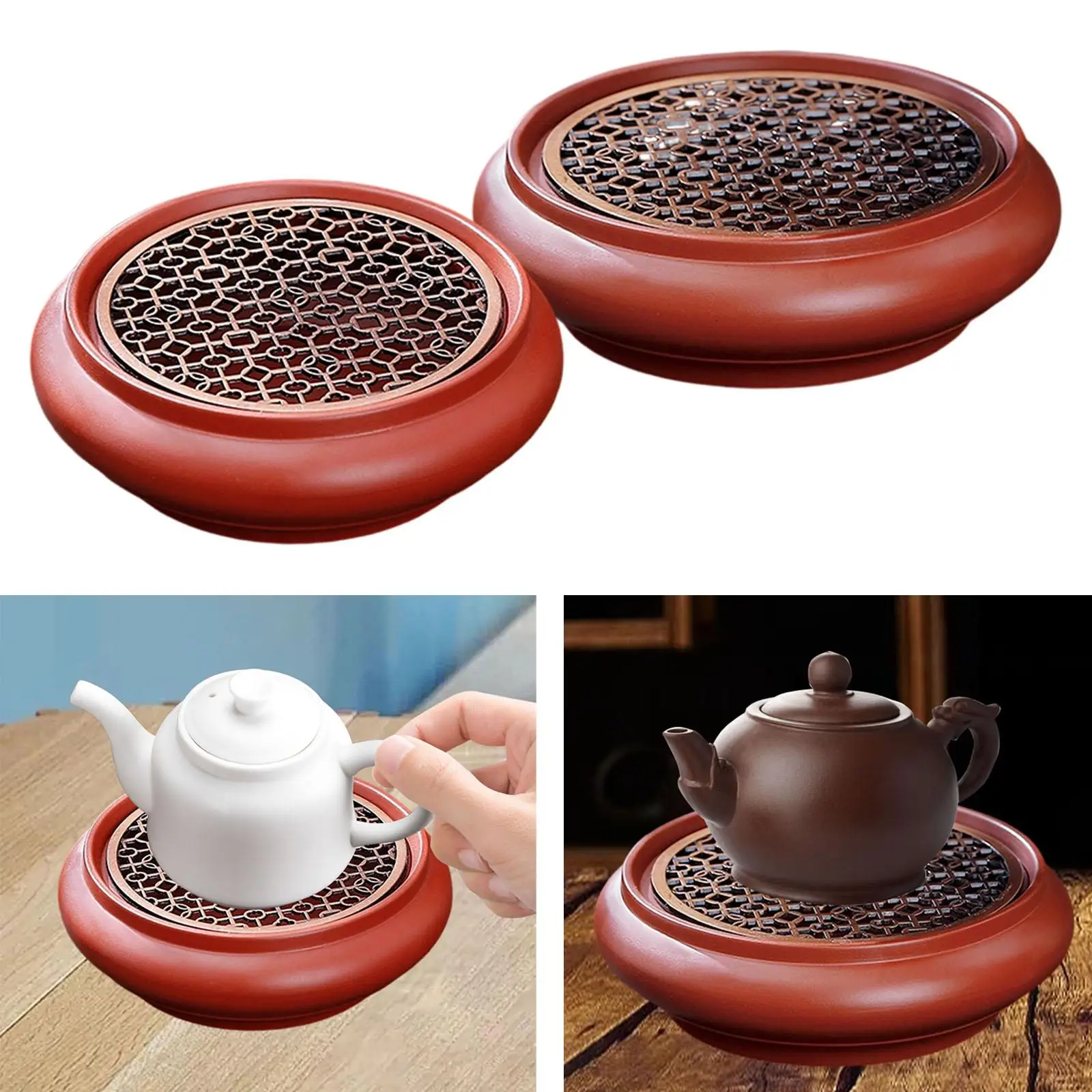 

Tea Tray Teapot Stand Decorative Easy to Use Unique Teaset Accessories Stylish Practical Convenient Teacup Plate Tea Holder