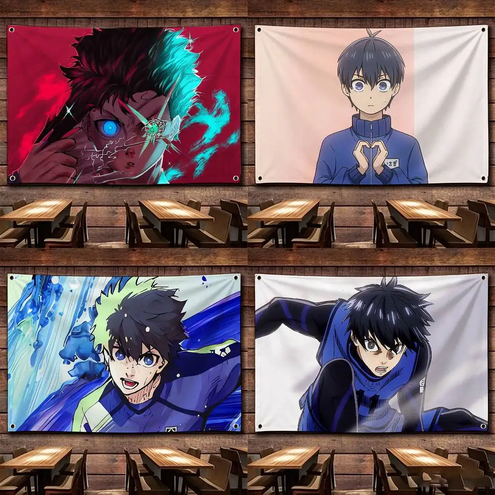 BLUE LO-CK Isagi Yoichi   Flags Suitable For Party Club Outdoor Interior Wall Decoration Banner Fans Gift