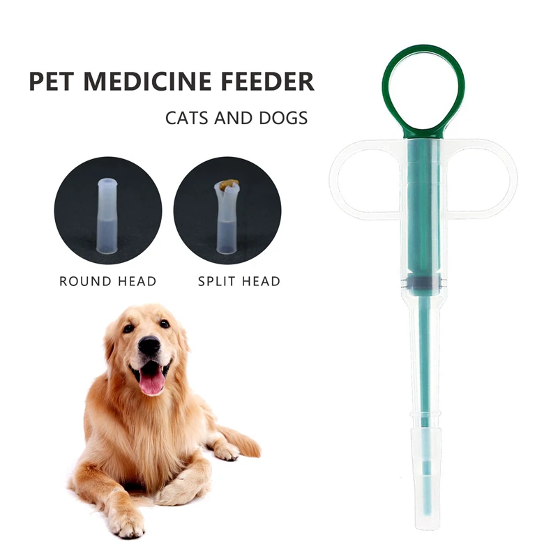 Pet Pills Applicator Cats Dogs Syringe Medicine Feeder Insect Repellent Supplies Can Clip Pills Pet Dog Cat Tube Feeder