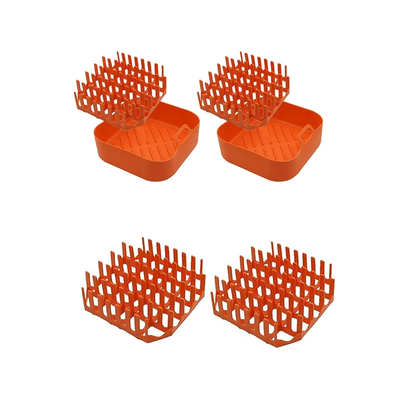

Air Fryer Silicone Bacon Trays Microwave Bacon Cookware Holder Non-Stick Oven Bacon Holder Durable Easy To Use With Storage Box