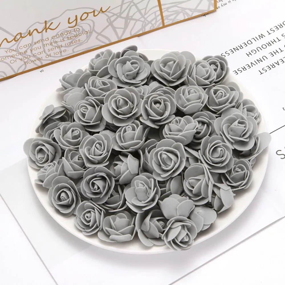 100 stücke 3,5 cm PE Mini Künstliche Blumen für Home Hochzeit Decor Zubehör Gefälschte Foma Scrapbooking Blase Bears Dekorative – Detail 11