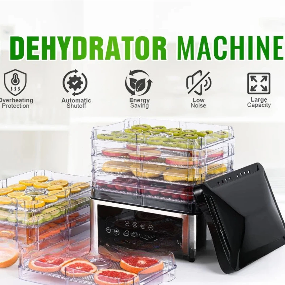 Dörrgerät, Dörrgerät für Lebensmittel und Dörrfleisch, Obst, Kräuter, Gemüse, Temperaturregelung, elektrische Lebensmitteltrockner