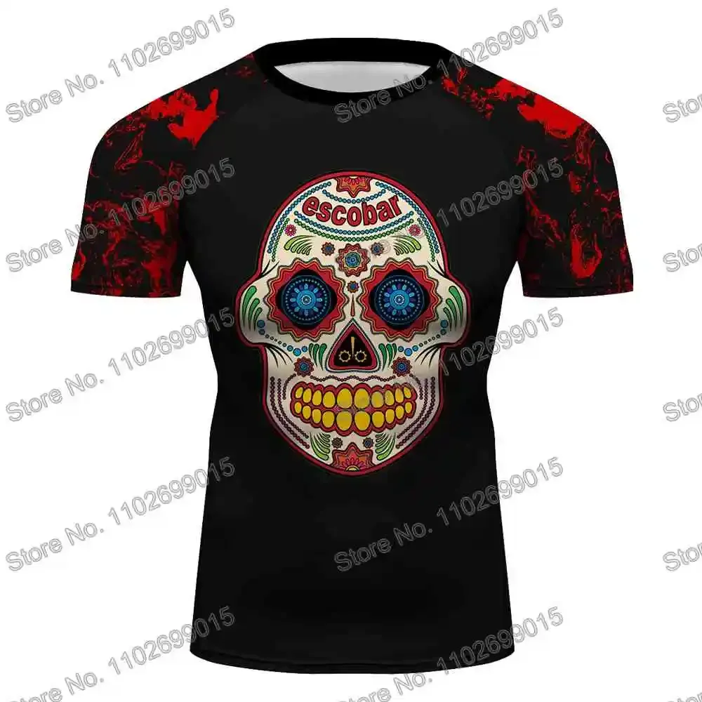 

Summer MMA Men's Sunscreen Short Sleeve Quick Drying Protection 3D Printed Men's and Women's Universal Diving Swimsuit Beach Top