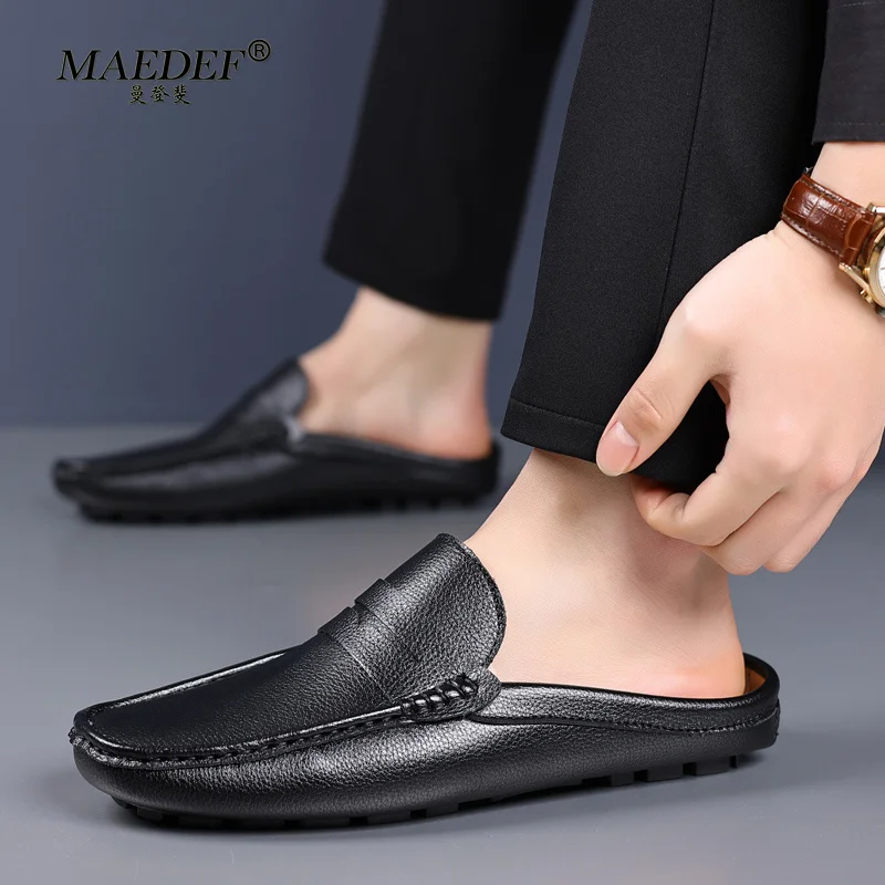 Formal Italian Shoes Men Handmade Leather Loafer Driving Flats Slip-on Casual Shoes Luxury Comfy Moccasins Dress Shoes for Men