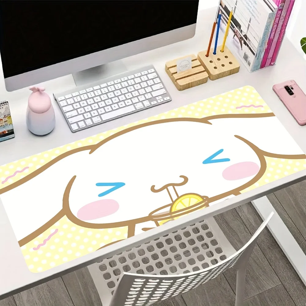 Large Eeyore Mouse Pad, 300x600mm - Dreamy Forest Adventure Design with Soft Pastel Colors, Non-Slip Rubber Base, Perfect for Ga