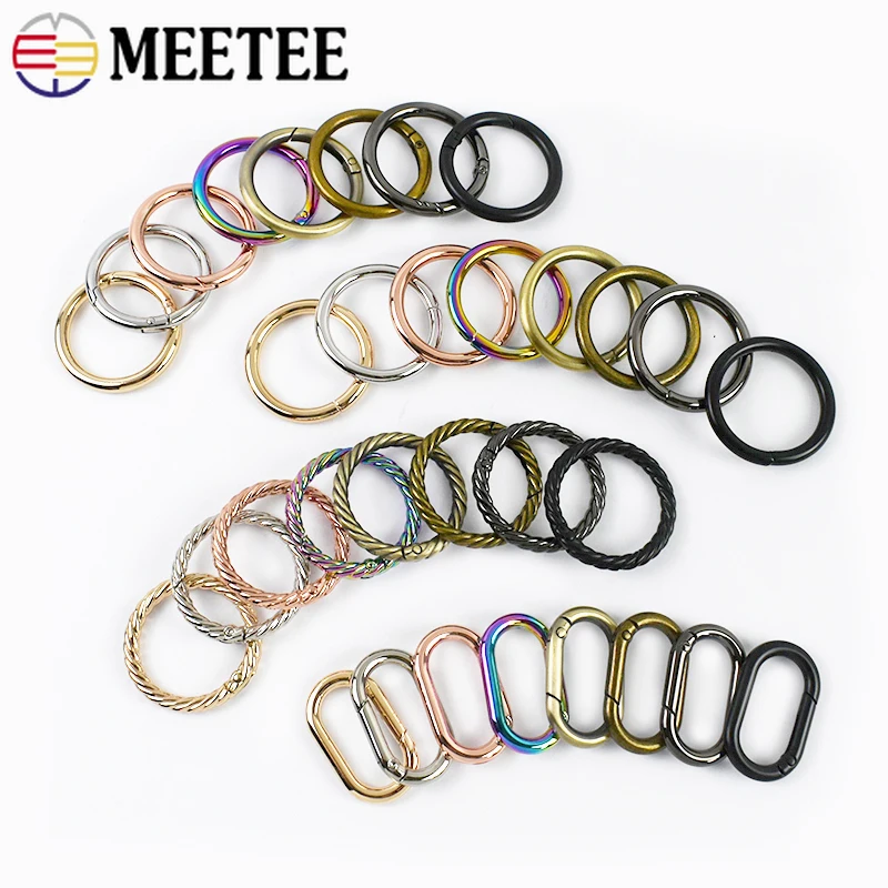 

10Pcs 20/25/32mm Metal Openable Buckle for Bag Strap Spring O Ring Clasp Keychain Pet Collar Hook Loops DIY Hardware Accessories