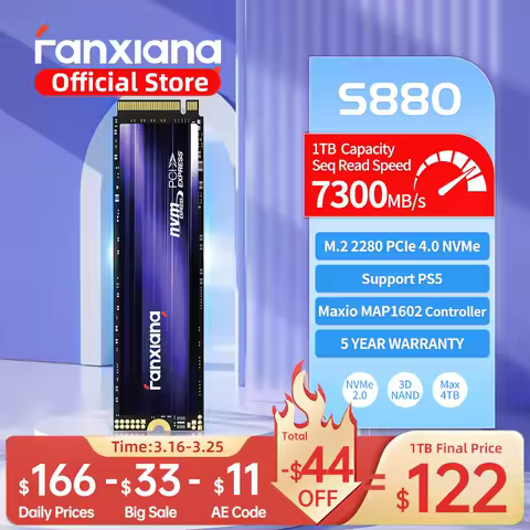 Fanxiang S500Pro/S880 M.2 SSD 3500MB/7300MB/s 512GB 1TB 2TB 4TB PCIe3.0/4.0 M.2 NVMe Internal Solid State Drive For Laptop PC