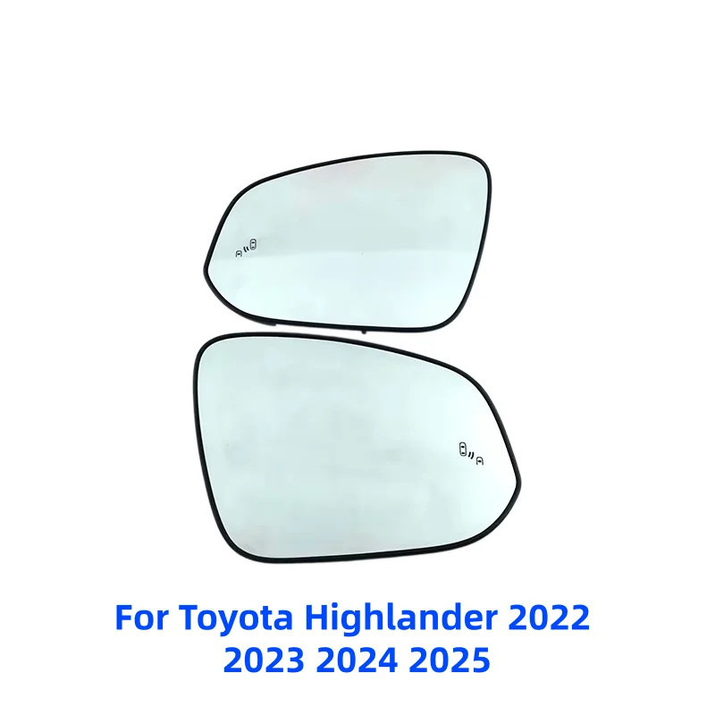 Auto With Blind Spot Heated Rearview Door Side Mirror Lens Glass For Toyota Highlander 2022 2023 2024 2025