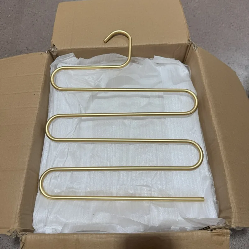 

1PC Aluminum Alloy Multi Layer Pants Hangers NonSlip Seamless Closet Organizer for Trousers Scarves Rack Home Storage