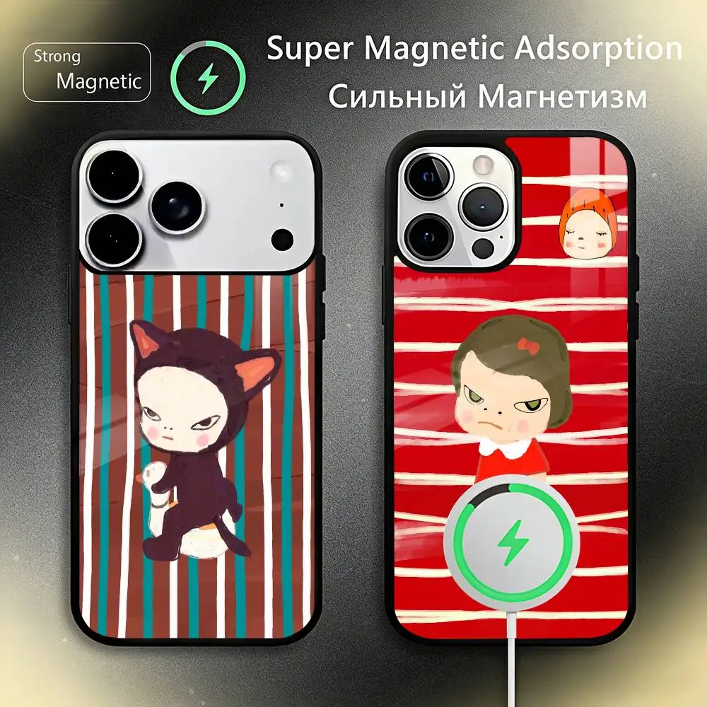 

Japan Art Y-Yoshitomo N-Nara Phone Case For iPhone17,16,15,14,13,12,11 Plus,Pro Max, New Magnetic Wireless Charging