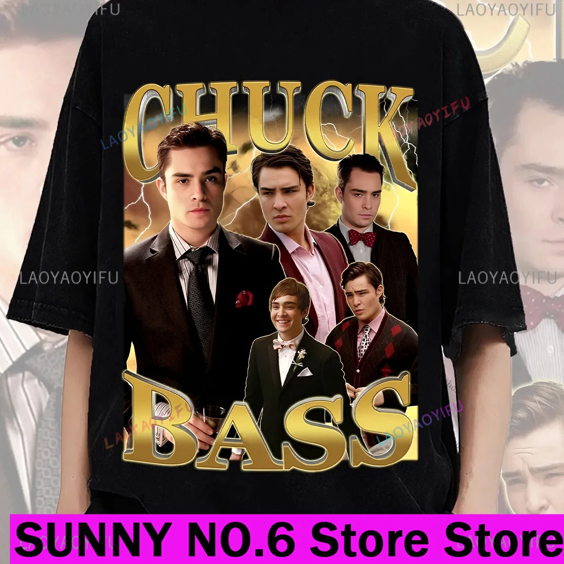 2024 Chuck Bass Gossip Girl '90s Vintage Style T-shirt Chuck Bass Men's and Women's T-shirt custom gift