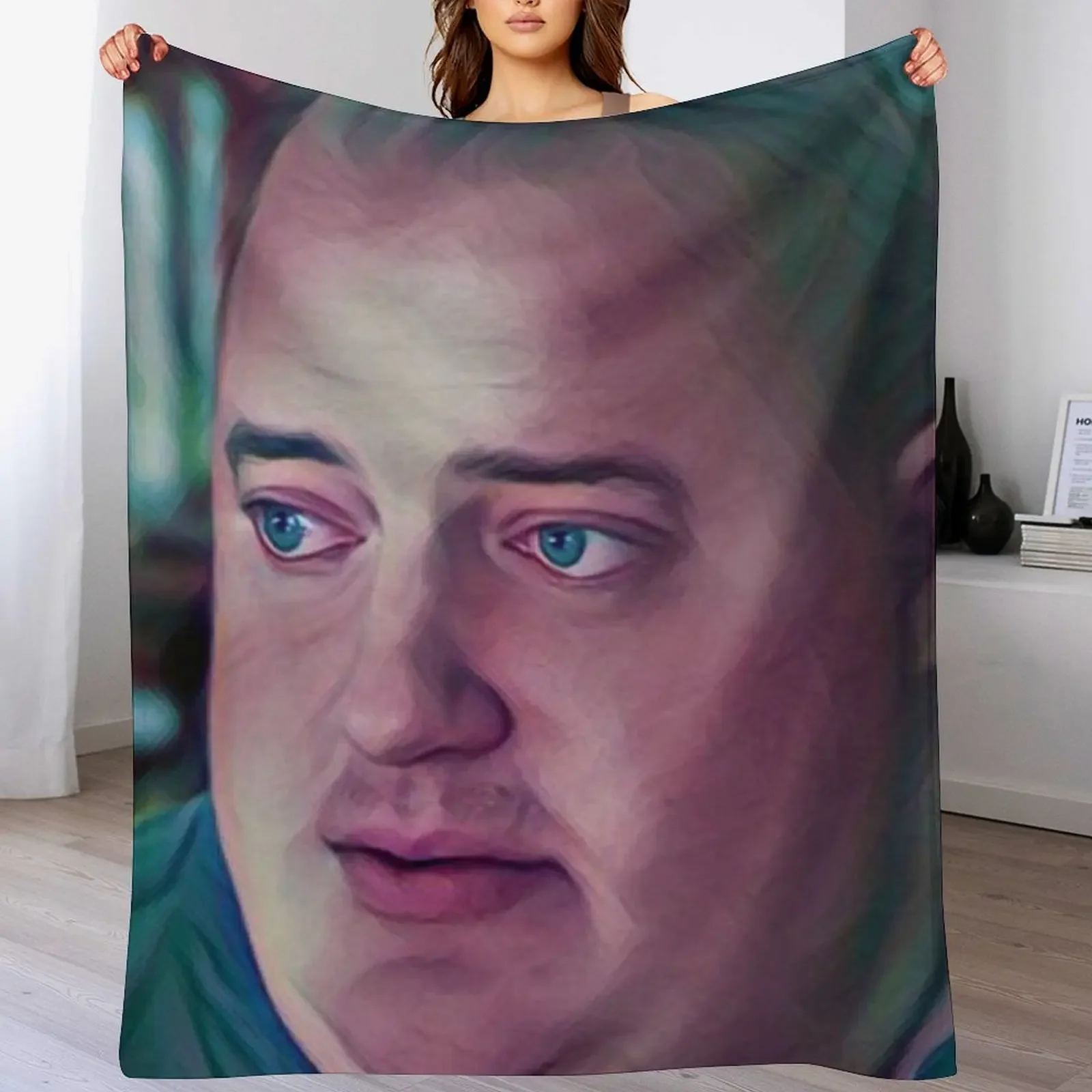 The whale movie 2022 - Brendan Fraser Throw Blanket Ultra Soft Flannel Fleece Blanket for All Seasons