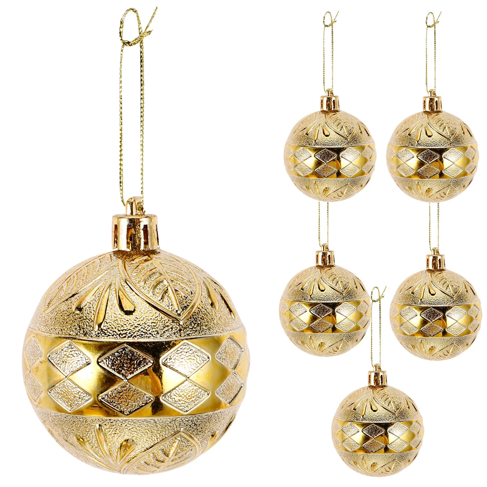 6Pcs Christmas Tree Decorations Xmas Pendant Hanging Decors Exquisite Patterns Versatile Use for Parties Weddings Special