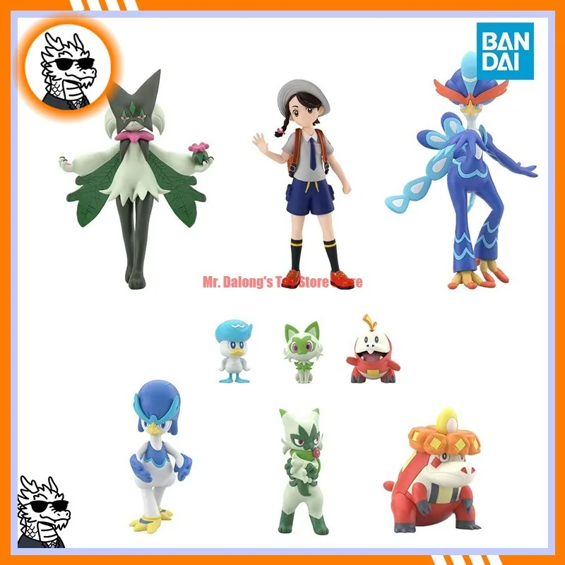 bandai-original-scale-world-pokemon-paldea-region-juliana-quaquaval-meowscarada-fuecoco-sprigatito-quaxly-anime-figure-toys
