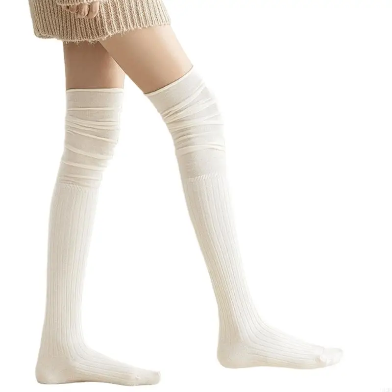 U13E Womens College Paha Kaus Tinggi Ruched Slouch Top Rahu Rajutan Rajutan